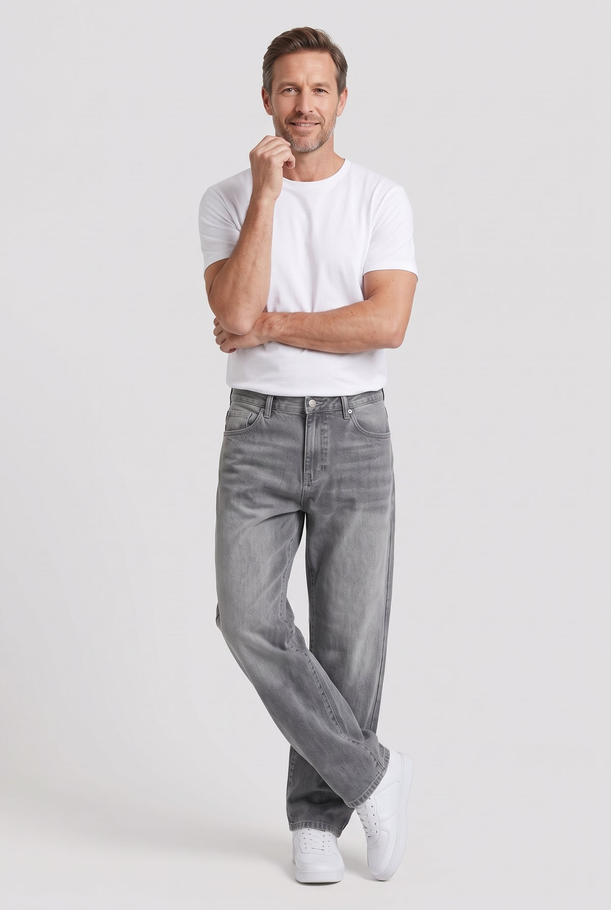Men's Jeans | Baggy Fit with Washed Finish - Stone Blue