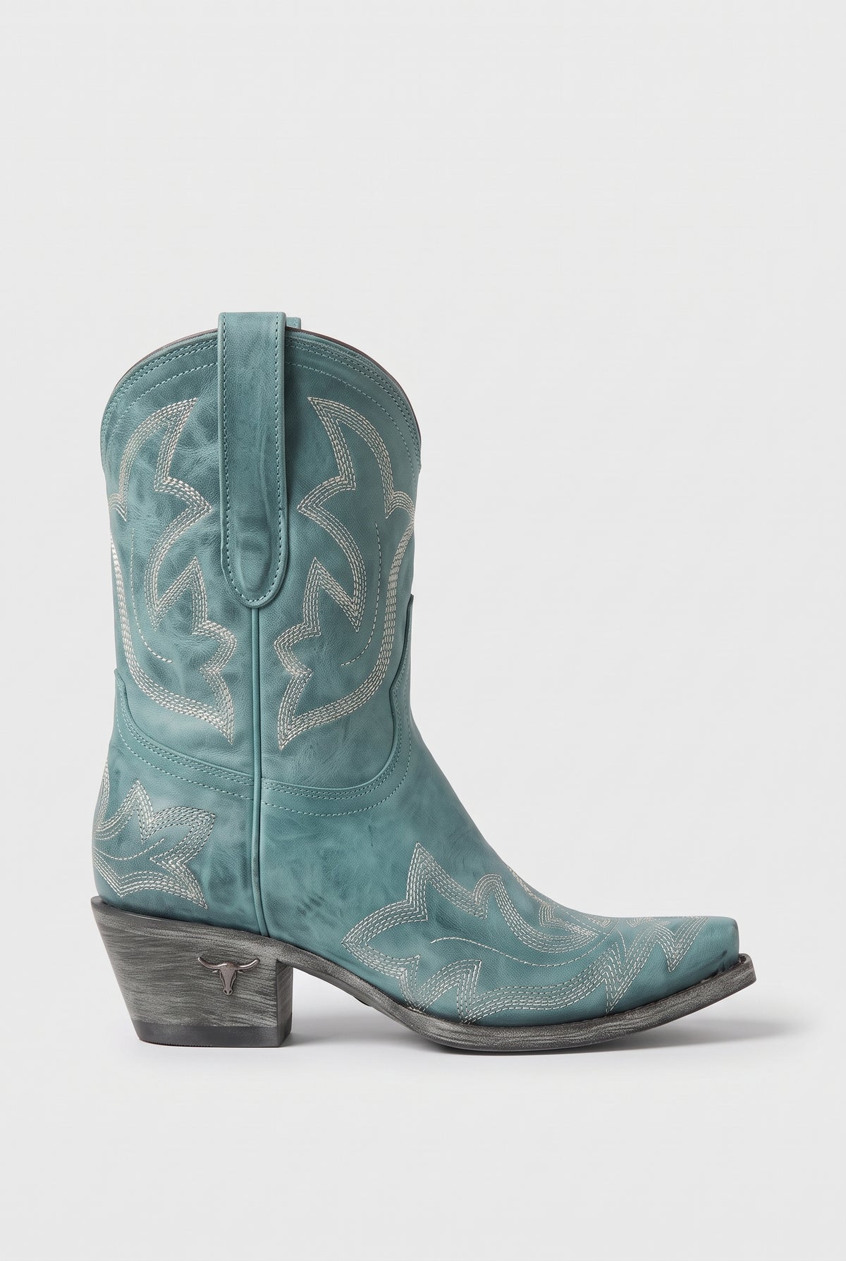 Women's Cowboy Boots | Embroidered Pointed Toe - Turquoise