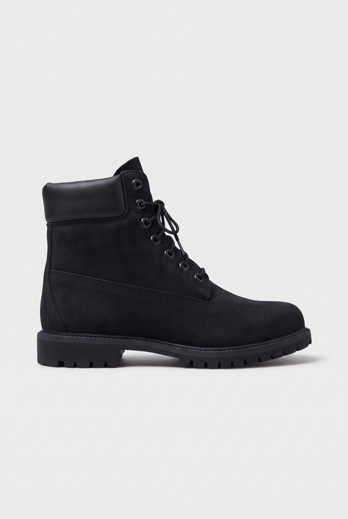 Men's Boots | Nubuck-Look Padded Collar with Lug Sole - Black
