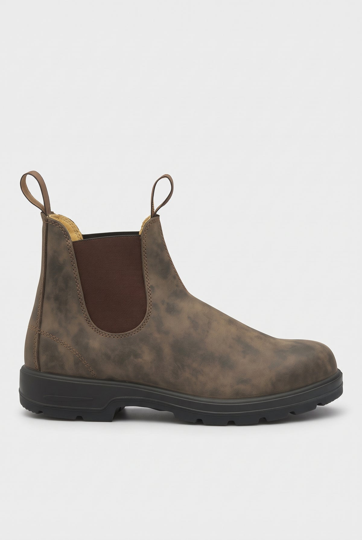 Men's Chelsea Boots | Pull-On with Chunky Grip Sole - Rustic Brown