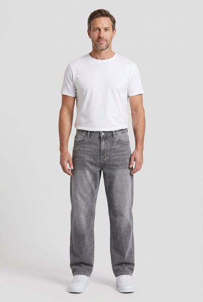 Men's Jeans | Baggy Fit with Washed Finish - Grey