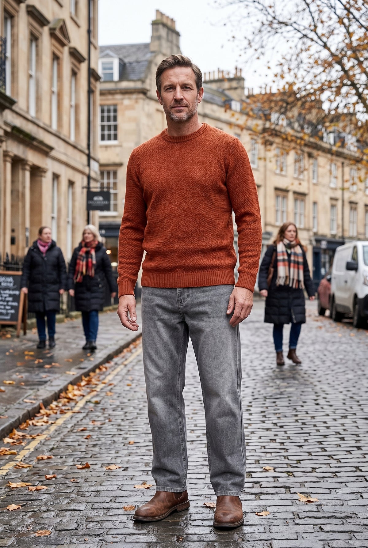 Men's Jeans | Baggy Fit with Washed Finish - Grey lifestyle