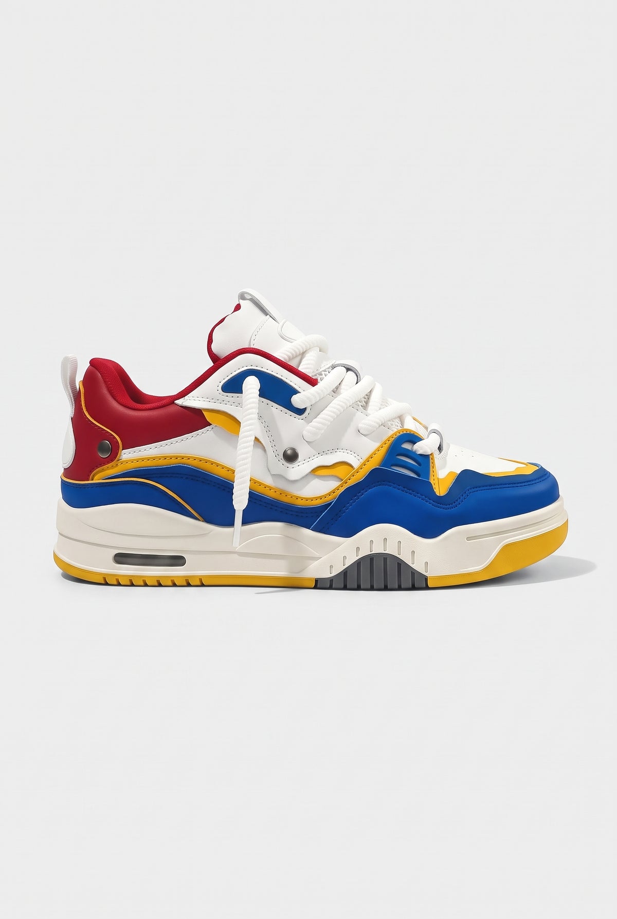 Men's Trainers | Chunky Skate-Style with Puffy Laces - Multicolour