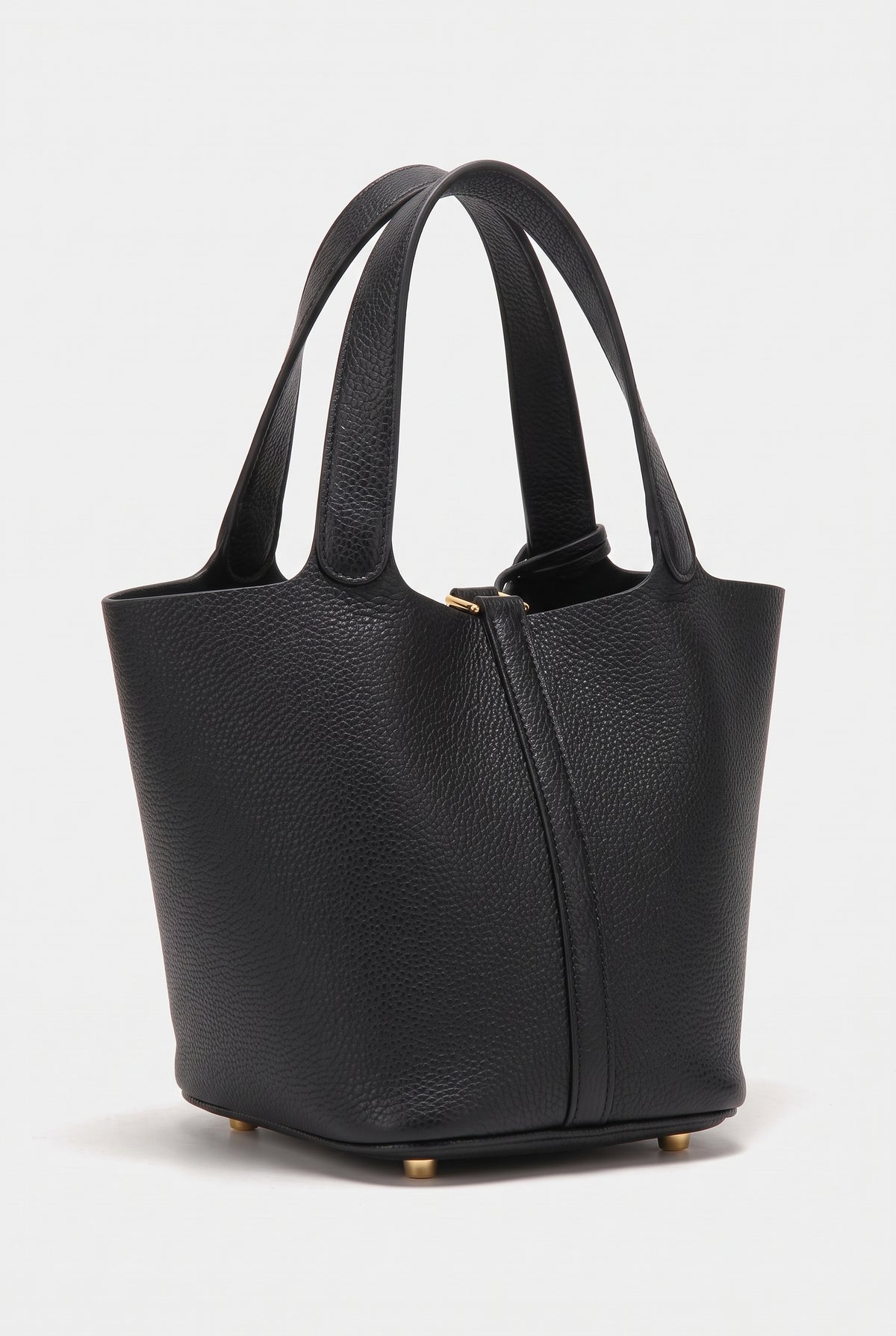 Women's Handbag | Bucket Style with Padlock Charm - Black back