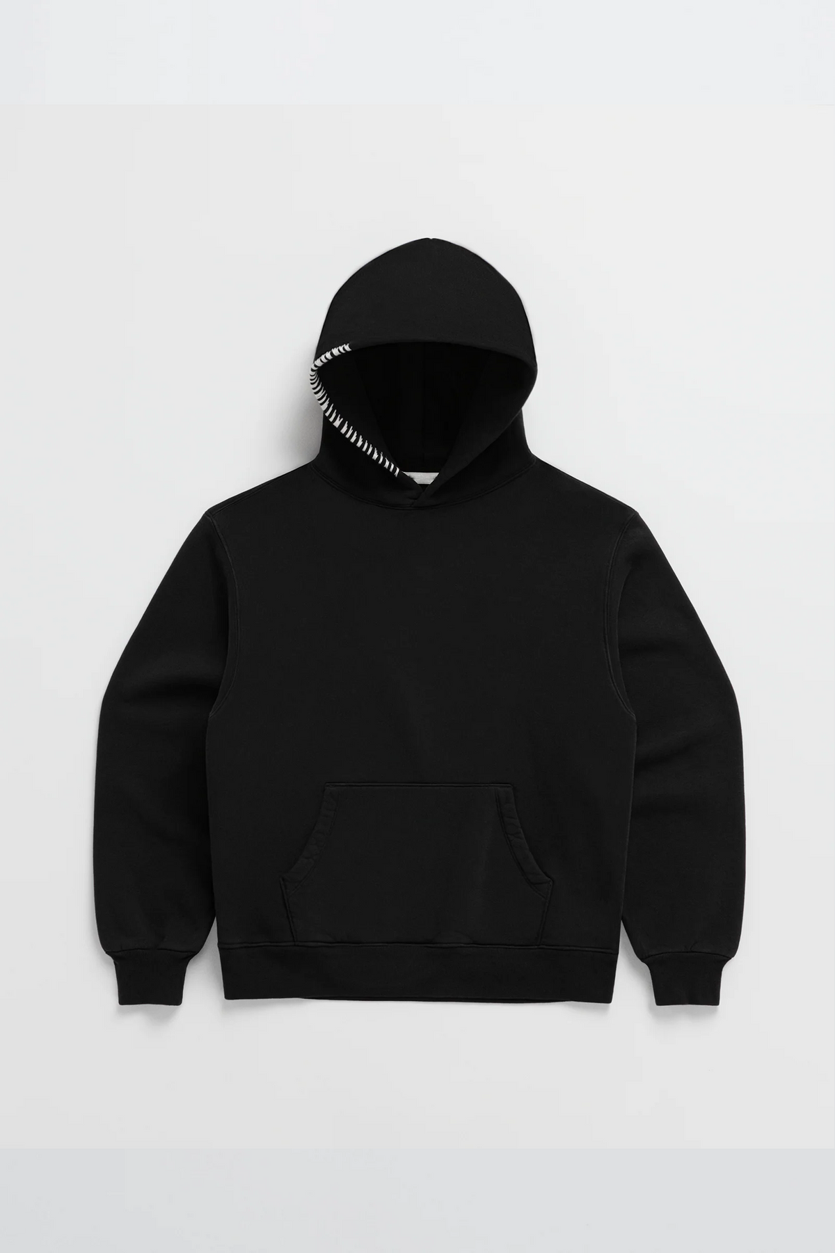 Women's Hoodie | Oversized with Contrast Hood Stitching - Black 2
