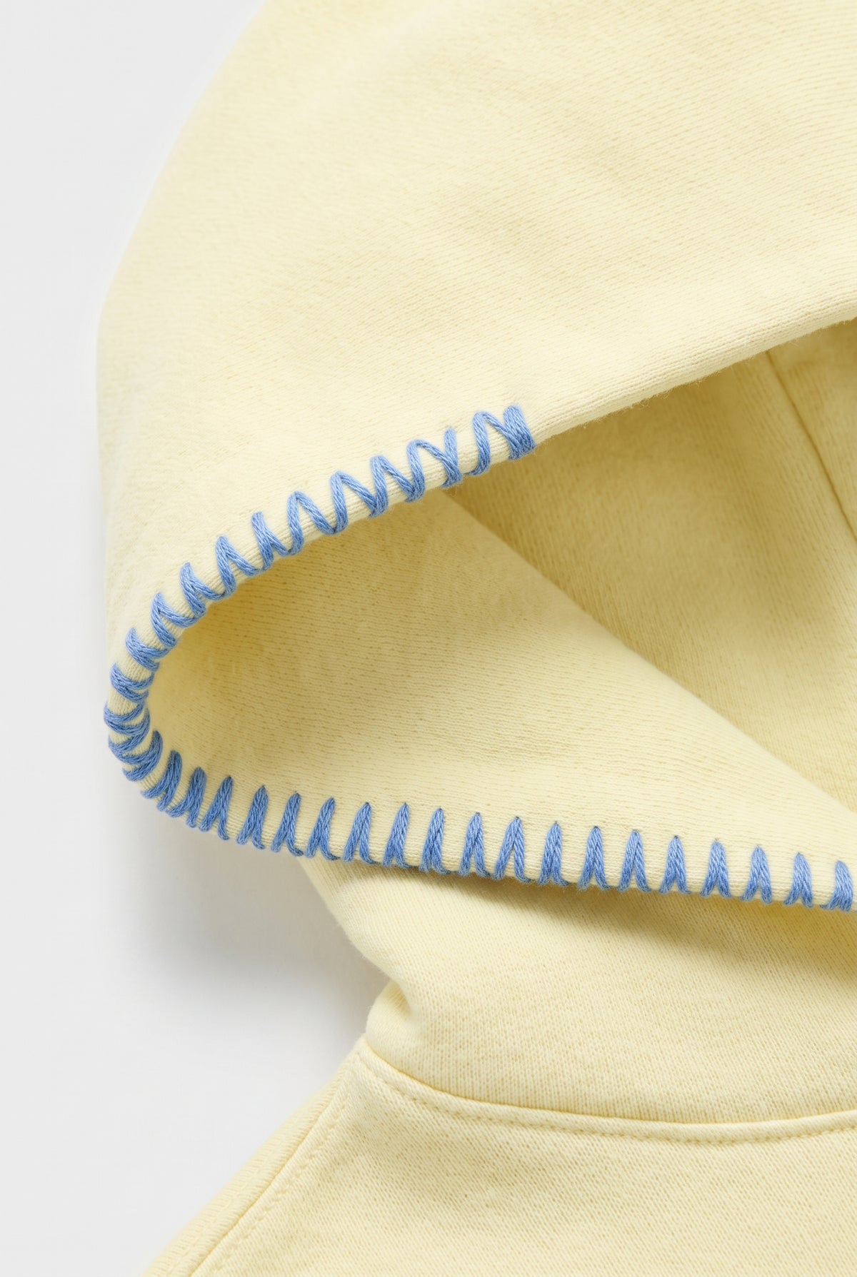 Women's Hoodie | Oversized with Contrast Hood Stitching - Lemon detail