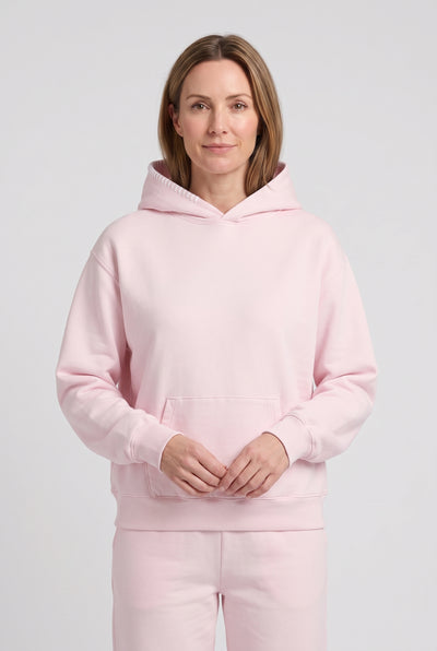 Women's Hoodie | Oversized with Contrast Hood Stitching - Pink