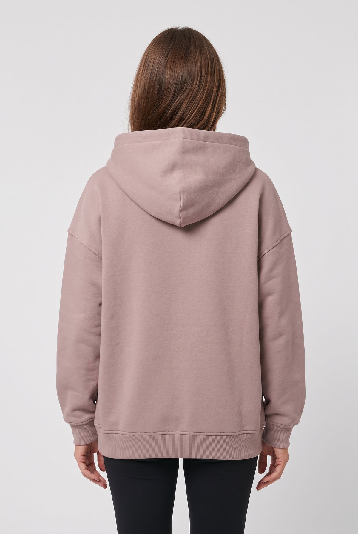 Women's Hoodie | Oversized with V-Neck Hood - Mauve back