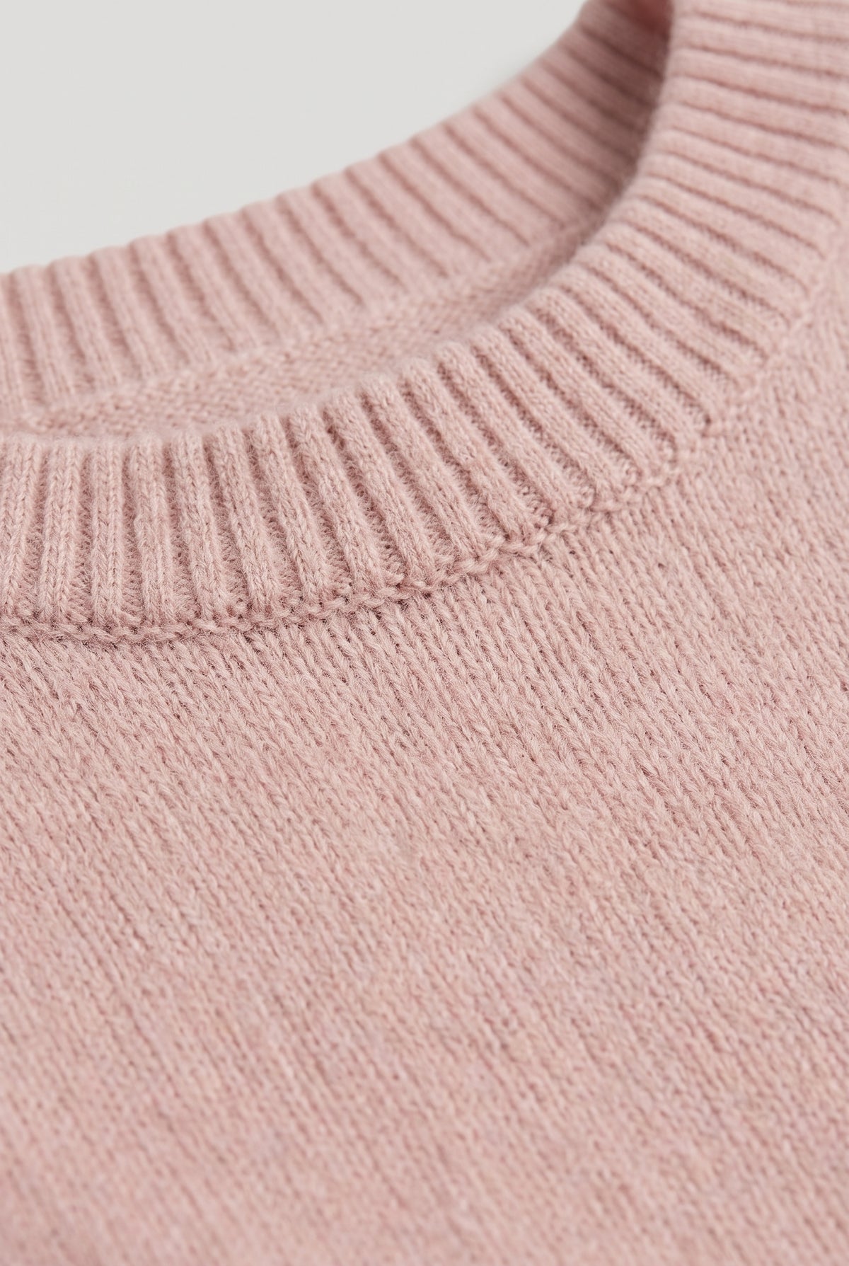 Women's Jumper | Crew Neck Dropped Shoulder - Blush Pink detail