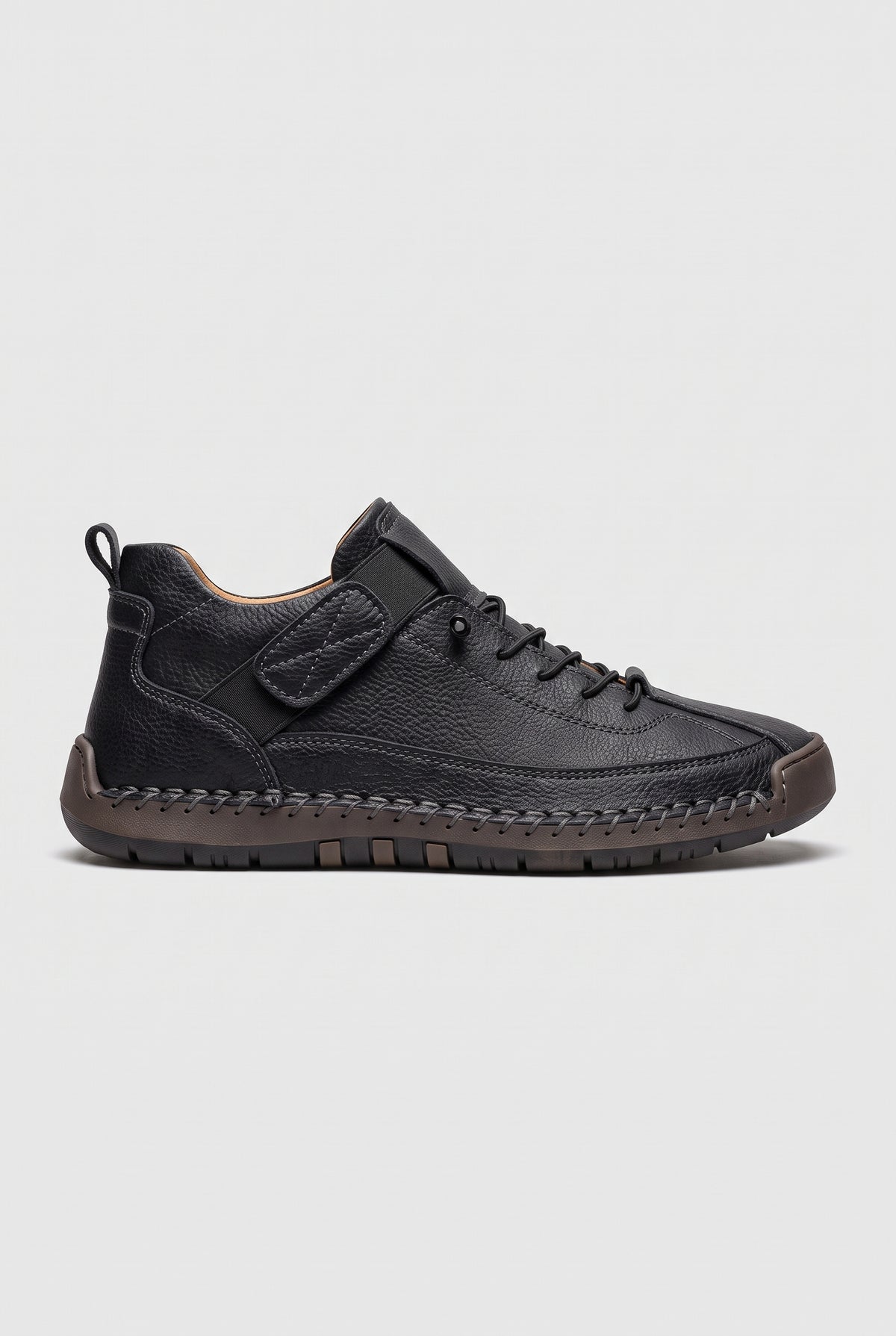 Women's Shoes | Contrast Stitch Lace-Up with Strap Detail - Black