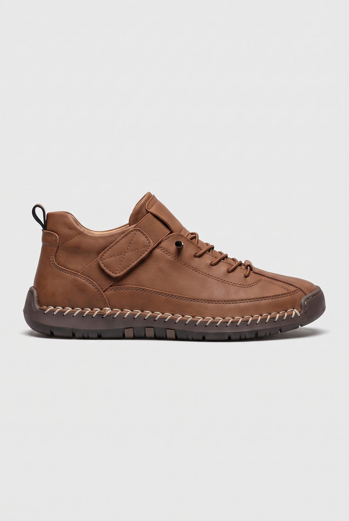 Women's Shoes | Contrast Stitch Lace-Up with Strap Detail - Brown