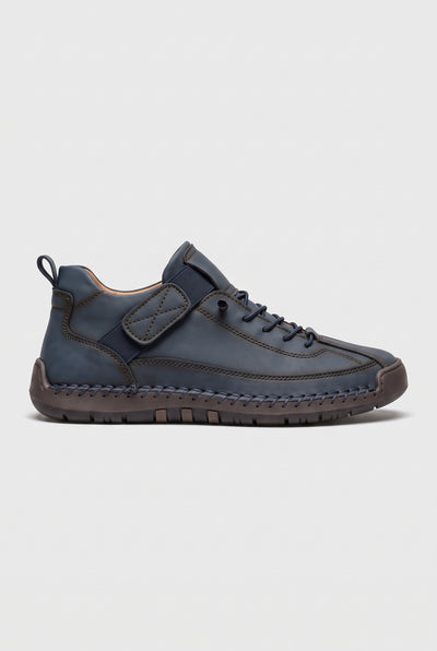 Women's Shoes | Contrast Stitch Lace-Up with Strap Detail - Navy