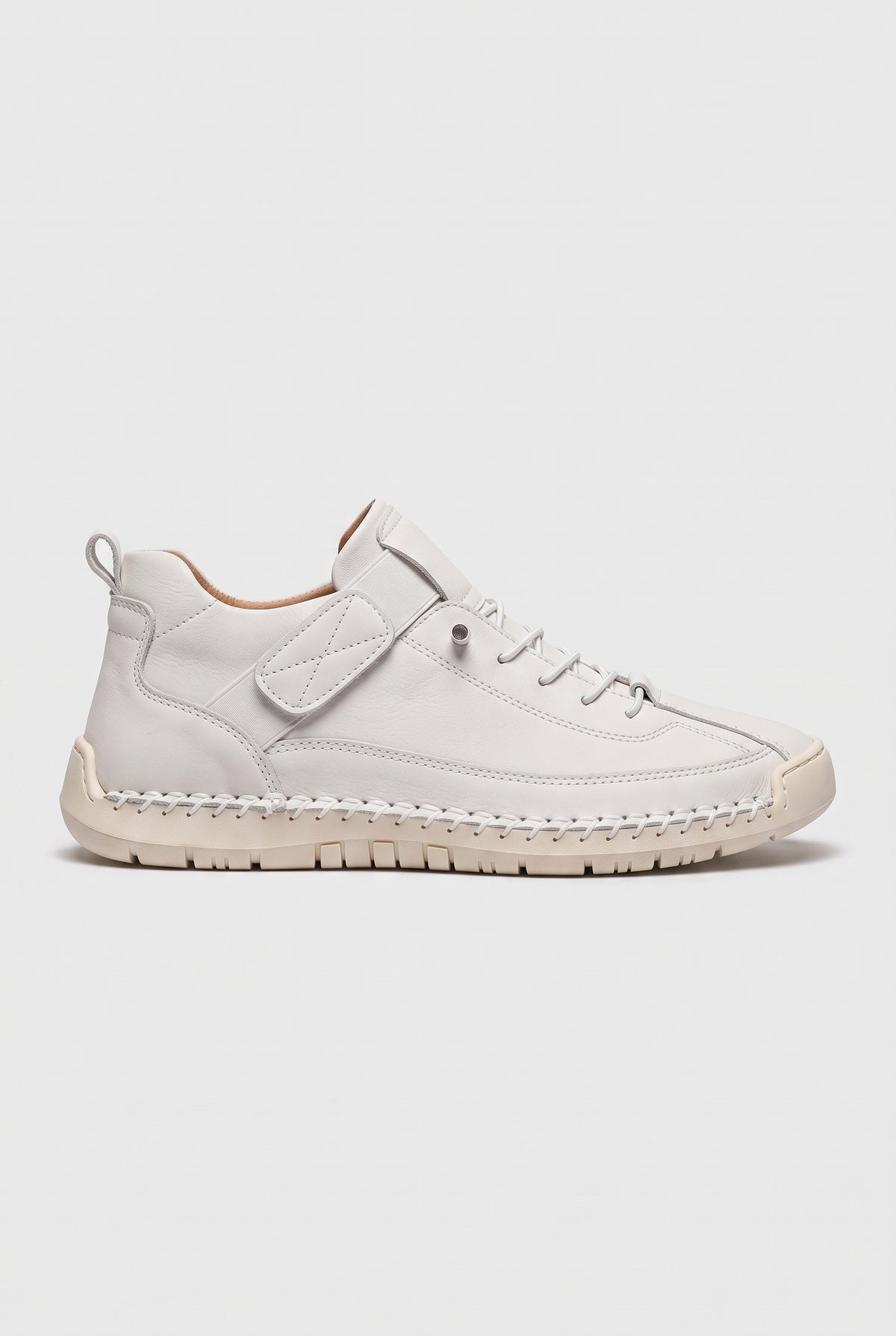 Women's Shoes | Contrast Stitch Lace-Up with Strap Detail - White