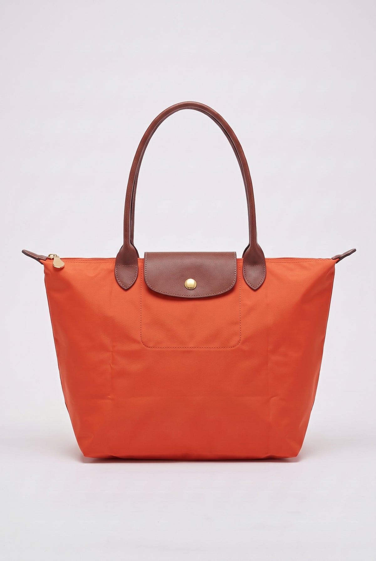 Women's Tote Bag | Foldaway with Snap Flap Closure - Orange