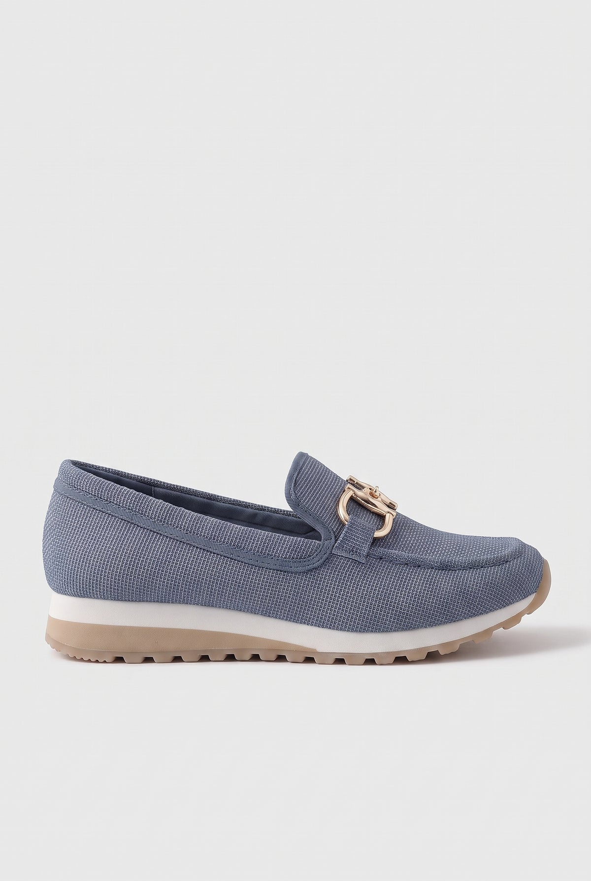 Women's Trainers | Loafer Style with Buckle Detail - Blue